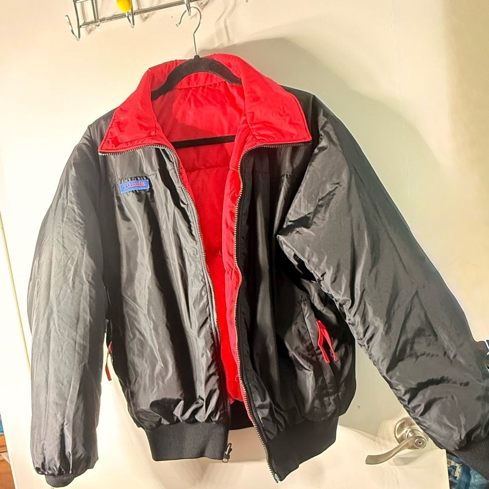 Columbia Reversible Red/Black Down Jacket Men’s M